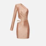 Asymmetric Lycra mini-dress